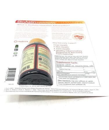 BioAstin Hawaiian Astaxanthin 12 mg 120 Soft Gels - Buy Online on GoSupps.com