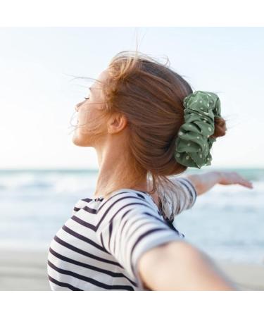 YOHAMA 6.3 Inch Oversized Wave Point Scrunchies - 6 Pack Big Hair Scrunchy Hair Ties for Girls and Women - Fashion Elastic Bands for Ponytail Holder - Bun Decoration and Gift Set - Buy Online on GoSupps.com