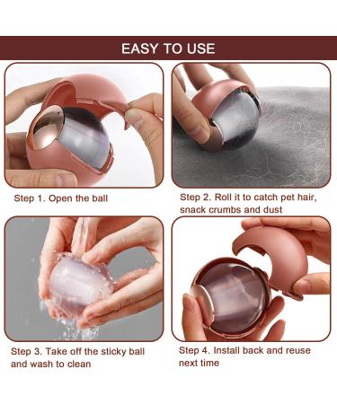 Reusable Sticky Lint Roller Ball for Pet Hair Removal - Pink Gel Hair Remover for Clothing & Sofa - Buy Online on GoSupps.com