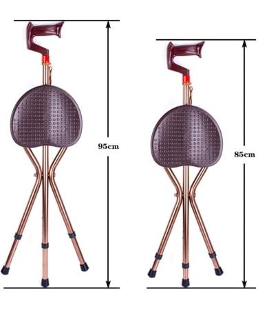 Foldable Walking Stick Stool with Three Legs seat with Height Adjustable Aluminum Alloy Cane Crutch for Elderly Parent Gift Beautiful Scenery Bathing in Sunlight - Buy Online on GoSupps.com