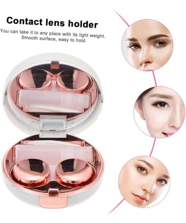 Buy SOLUSTRE 1 Set Box Contact Lens Case - Travel Friendly Plastic Set in White - Perfect for International Shipping - Buy Online on GoSupps.com