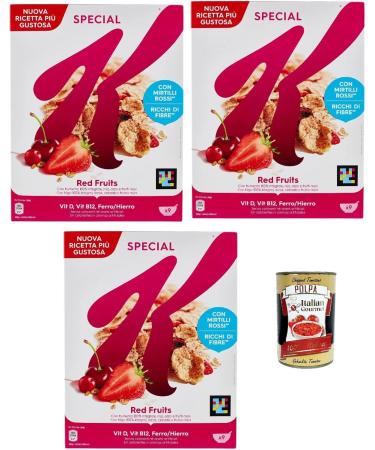 Special K Red Fruits Fiocchi di Riso Fruits rouges c r ales flocons de riz bl et orge avec des vitamines et des min raux 3x 290g C r ale + Italian Gourmet polpa 400g - Buy Online on GoSupps.com