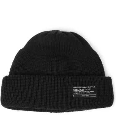 UNDERCONTROL Winter Fisherman Beanie - Unisex Free Size Black Watch Cap - Buy Online on GoSupps.com