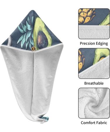 Skull Fruits Hair Towel 2 Pack - Super Absorbent Quick Dry Hair Turbans for Women & Girls - Buy Online on GoSupps.com