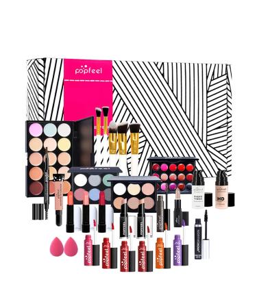 29PC All-in-One Makeup Case for Girls - Complete Makeup Set with Eyeshadow Palette Lipstick & Blush | Perfect Gift Starter Kit - Buy Online on GoSupps.com