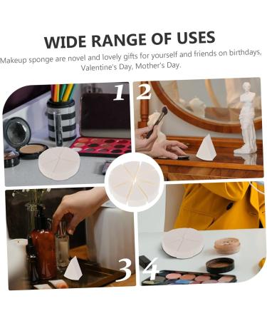 Healeved 2 Sets Triangular Sponge Puff Makeup Foundation Makeup Pads Triangle Cosmetic Sponges Makeup Supplies Concealer Sponge Triangle Puff Girl Make up Flutter White 8.00X8.00X2.00CM White - Buy Online on GoSupps.com