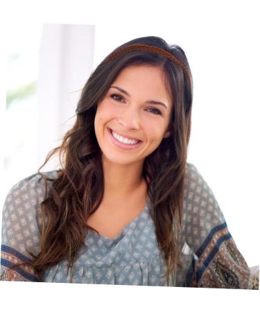 FRCOLOR Elastic Braided Headband Headbands Hair Ties Decor Hair Jewelry Braid Ponytail Hairband Double Layer Hair Band Braiding Hairband Retro Headband Hair Ornament Wig Suede Manual - Buy Online on GoSupps.com