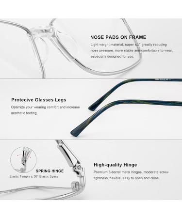 Buy RB Pilot Reading Glasses for Women - Blue Light Blocking Stylish Metal Frame Spring Hinge - 1.5x Magnification - International Shipping Available - Buy Online on GoSupps.com