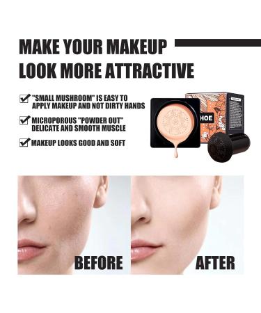mayace CC Cream Mushroom Head Air Cushion Foundation SPF 50 - 2 Pcs Natural Set - Buy Online on GoSupps.com