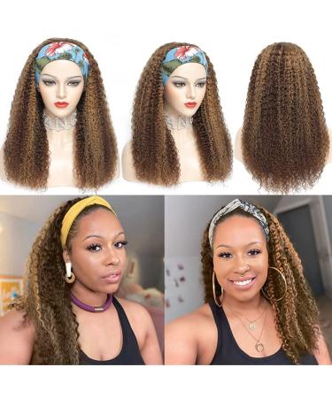 10A Curly Human Hair Headband Wig for Black Women - 16 Ombre Kinky Curly #427, 180% Density, Remy Hair - Buy Online on GoSupps.com