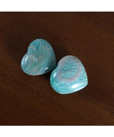 Healing Crystal Introverted Child Set 2Pcs Natural Quartz Amazonite Heart Crystal Stone and 1Pcs Amazonite Power Bead Crystal Bracelet B# Amazonite Crystal - Buy Online on GoSupps.com