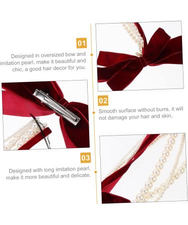 FRCOLOR 3 Sets Headgear Bowknot Design Headdress Headbands Vintage Hair Clips Pearl Hair Clips Womens Headband Wedding Hair Clips Pearl Wedding Hair Accessories Tiara Imitation Pearls - Buy Online on GoSupps.com
