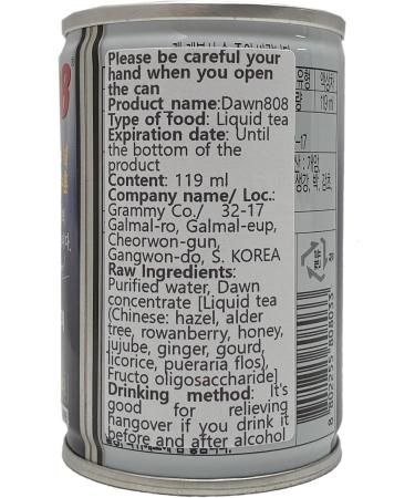DAWN 808 Hangover Solution Product of Korea (119ml 15 Cans) 808 - Buy Online on GoSupps.com
