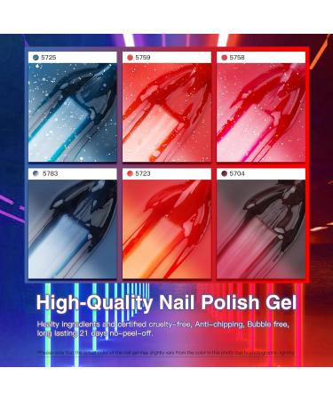 6-Piece AUBSS Colour Changing Gel Nail Polish Set - Thermal Mood Chameleon Soak Off UV Gel Nail Kit - Perfect Home DIY Gift for Women - Buy Online on GoSupps.com