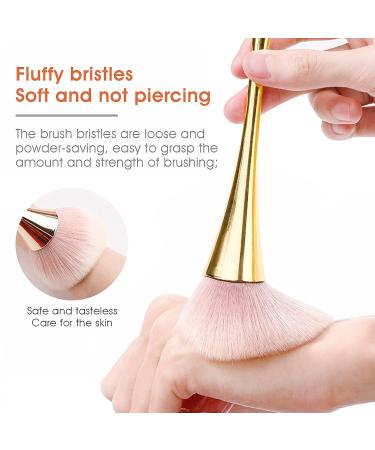 Prasacco Blush Brushes Set - 2 Soft Fluffy Makeup Brushes for Primers Blush & Highlighter | Gold & Rose Gold | Professional Face Brushes for Flawless Application - Buy Online on GoSupps.com