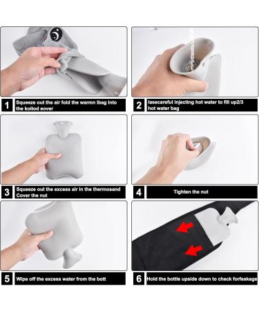 3-in-1 Portable PVC Panda Hot Water Bottle | Soft Waist Cover & Hand Warmer for Pain Relief - Ideal for Kids & Adults - Buy Online on GoSupps.com