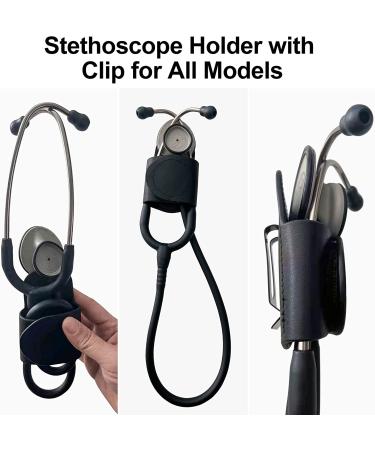 Leather Stethoscope Holder Clip - No More Neck Strain, Loss, or Misplacement - B02 Medical Floral Canvas - Buy Online on GoSupps.com