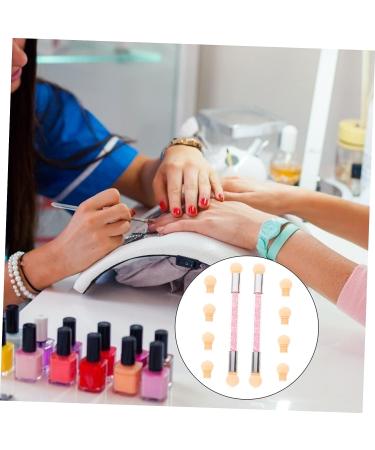 Mikinona Gradient Painting Eyeshadow Nail Kit | 4pcs Dual Brush Manicure Set with Rhinestone Pen Builder | Makeup Sponge, Round Tools Included | Pink | 16X2X2CMx2pcs - Buy Online on GoSupps.com