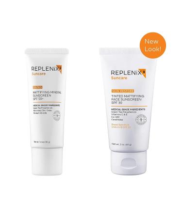 Replenix Tinted Mattifying Sunscreen SPF 30 - 2oz | Oil-Free Broad Spectrum Protection - Buy Online on GoSupps.com