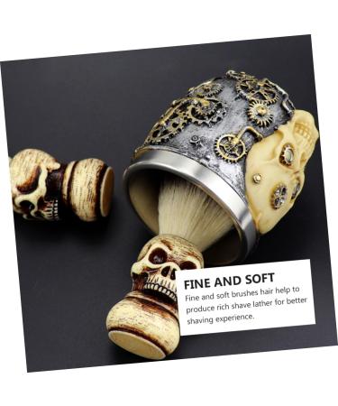 Frcolor Skull Beard Brush for Men | Facial Cleaning & Grooming Tool | Ideal for Beard Care & Shaving - Buy Online on GoSupps.com