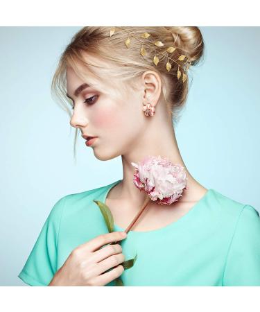 Gold Leaf Wedding Hair Vine Headband Set - Bridal & Bridesmaid Hair Accessories for Baby Shower, Photos, Greek or Roman Costume - 13.5 Inches - Buy Online on GoSupps.com