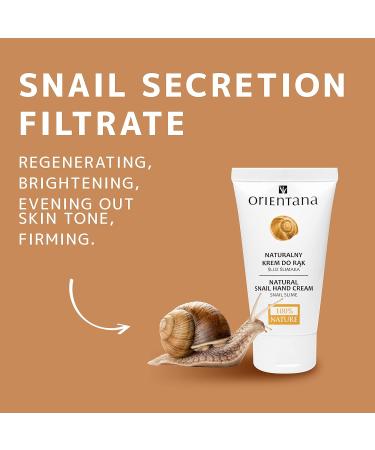 Orientana Hand Cream with Snail Mucus | Natural Regenerating Skin Care | 50ml for Dry & Irritated Skin | Reduce Discoloration & Nourish Hands - Buy Online on GoSupps.com
