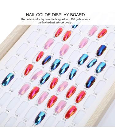 180 Colors Nail Tip Display - Durable Nail Art Color Card & Wood Nail Polish Display Book for Exercise Use - Light Color - Buy Online on GoSupps.com