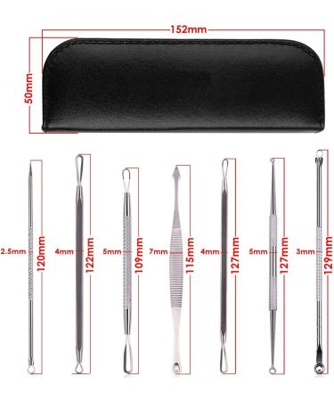 WedDecor Blackhead Remover Kit with Case Dermatologist Extractor Tool Set for Blemishes Whitehead Acne Comedone Pimple Spot Popper 7pcs - Buy Online on GoSupps.com