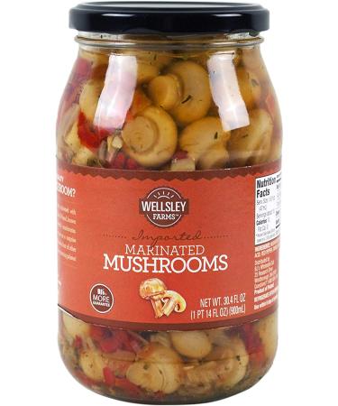Wellsley Farms Marinated Mushrooms 30.4 oz. - Pack of 2 | Premium Quality - Buy Online on GoSupps.com