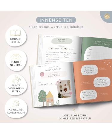 Life Compass Baby Album | My First Year Air - 75+ Stickers & Saying Cards | Perfect Baby Diary & Memory Book for Girls & Boys - Buy Online on GoSupps.com