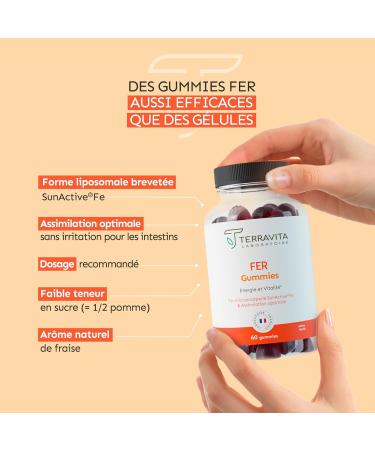 Gummies FER | Tone and Anti-Fatigue | Micro-Encapsulated Iron Element | SunActive Patented Liposomal Form | Optimal Assimilation - Buy Online on GoSupps.com