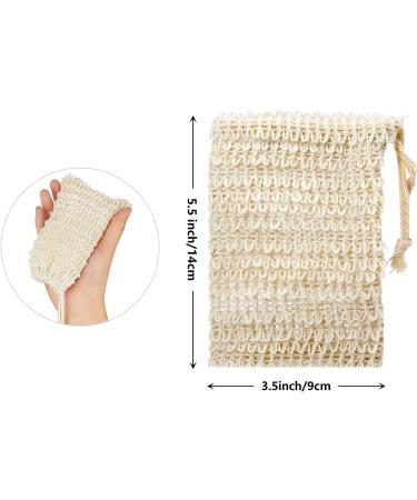 AWAGAS 30 Organic Sisal Soap Bags | 100% Natural Soap Sacks for Foaming Drying Peeling & Massage Ideal for Face & Body Shower - Buy Online on GoSupps.com