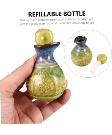 PRETYZOOM Japanese Decor 1 Set Aromatherapy Bottle Olive Oil Pot Dispenser Leg Mounting Plates Angled Diffuser Dispenser Bottle Retro Decor Cruets Dispenser Perfume Ceramics Liquid Bottle 9.5X5.5cm Green - Buy Online on GoSupps.com