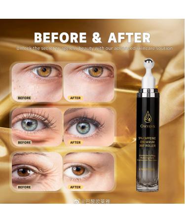 Cr me contour des yeux la caf ine et s rum pour les yeux contre le gonflement des yeux anti- ge claircissant et lignes d'expression Soin des yeux avec rouleau et boule de massage 360 (20 - Buy Online on GoSupps.com