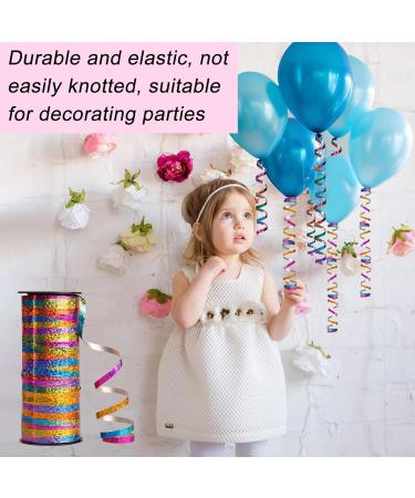 CLDURHGE Curling Ribbon Balloon Ribbon Gift Wrapping Balloon String Curling Ribbon Shiny Glitter Balloon String Roll Gift Wrapping Ribbon Gift Wrapping Ribbon for Party Decoration(Rainbow 100 Yards) - Buy Online on GoSupps.com