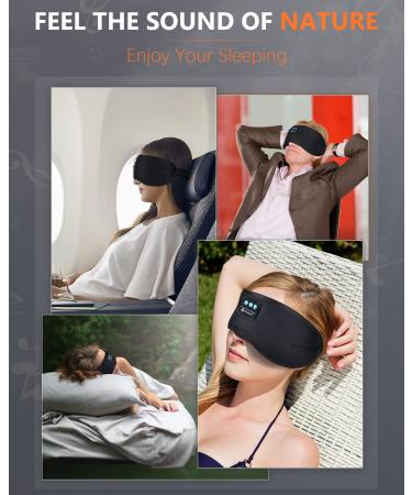 Bluetooth 5.2 Sleep Headphones with White Noise & 3D Breathable Eye Mask - Timer & Wireless, Perfect for Side Sleepers, Travel, Meditation - Cool Gadgets for Men and Women - Buy Online on GoSupps.com
