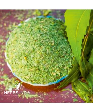 Neem Leaves Crushed for Fresh Neem Leaf Tea - 300g (10.6 oz) Herbal Supplement by HerbsIndia - Buy Online on GoSupps.com