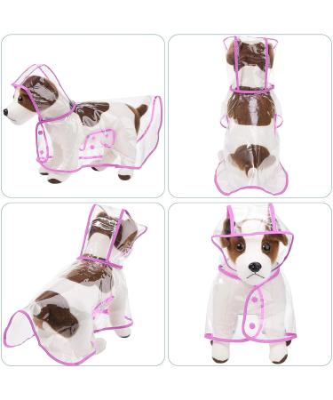 Petcute Waterproof Dog Raincoat with Hood | Transparent PVC Breathable Button Closure | XXL Pink for Medium & Large Dogs - Buy Online on GoSupps.com