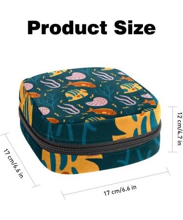 Buy Cute Coral Fish Pattern Women's Stillpad Holder - Portable Period Kit Bag for Girls - Buy Online on GoSupps.com