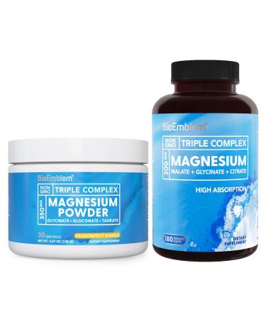 BioEmblem Triple Magnesium Complex Capsules and Triple Magnesium Powder Drink