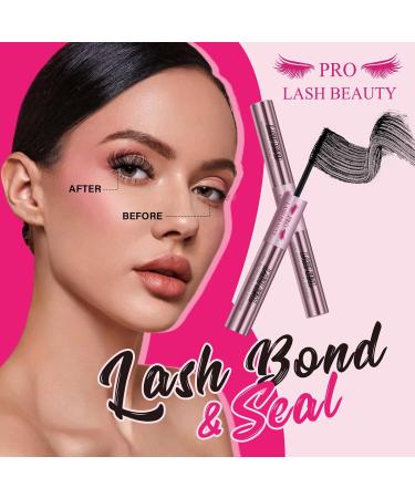 PRO Lash Bond and Seal Cluster Lash Glue & Seal - Waterproof Aftercare Sealant for Lash Clusters - Super Strong Hold - 72 Hours - 5ml Black Bond & Clear Seal - Buy Online on GoSupps.com
