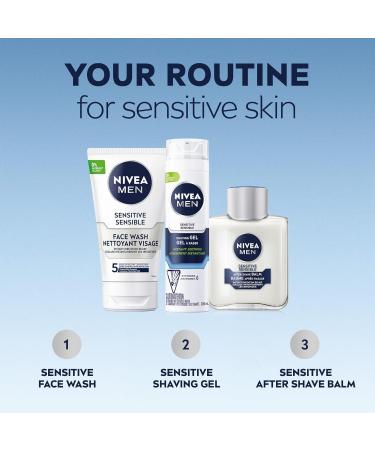 NIVEA MEN Sensitive Skin After Shave Balm After Shave for Men with Sensitive Skin No Drying Alcohol Aftershave Instantly Soothes & Protects Dermatologically-Tested Skin Care 2 x 200 mL - Buy Online on GoSupps.com