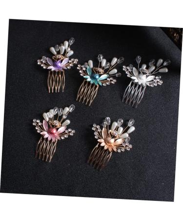 Housoutil Bridal Headdress Crystal Flower Comb Wedding Hair Comb Hair Comb Headpiece Crystal Headpiece Small Hair Combs Crystal Rhinestone Tiara Pearl Hair Comb Manual Bride - Buy Online on GoSupps.com