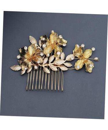 Didiseaon Wedding Hair Clip Vintage Comb Crystal Comb Attractive Hair Comb Ear Tape Bridal Hair Comb Crystal Hair Comb Leaf Hair Comb Hair Pin Bride Metallic Line Jewelry - Buy Online on GoSupps.com