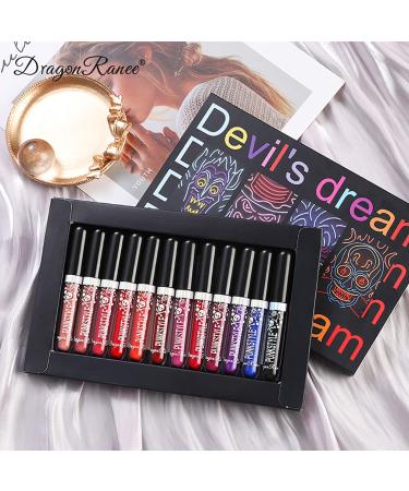 Skynest 12 Colors Matte Liquid Lipstick Set - Long Wear Waterproof & Shimmer Finish | Sexy Nude Shades for All-Day Color - Buy Online on GoSupps.com