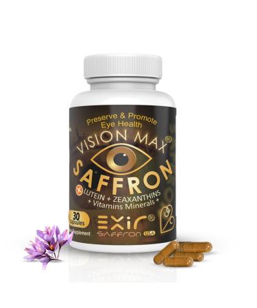 Eye Vitamins Supplement with Saffron Lutein & Zeaxanthin Nutritional Support for Eye Health 30 Capsules 30 Count (Pack of 1)