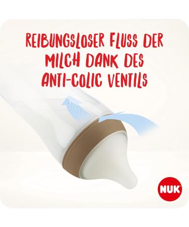 Nuk Perfect Match Baby Bottle Set - 0 Months+ | 3 Anti-Colic Bottles & Space Pacifier | BPA-Free | Disney Winnie Pooh | 4 Piece Set for Happy Feeding - Buy Online on GoSupps.com