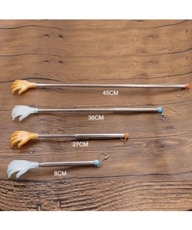 Dcniyt Telescopic Back Scratch & Massage Device - 2 Piece Stainless Steel Jewelry Tool (Blue & Orange) | International Shipping Available - Buy Online on GoSupps.com