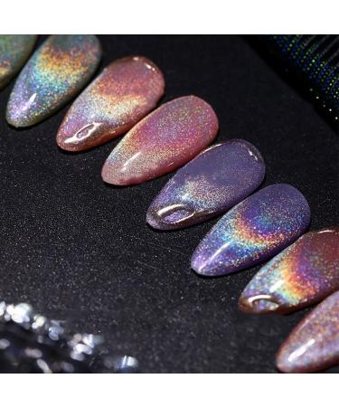 15ML Hot Varnish Nail Art Shining Nail Gel Aurora Glossy Cat Eye Gel Colorful Universal Colorful Cat's Eye Glue - Buy Online on GoSupps.com