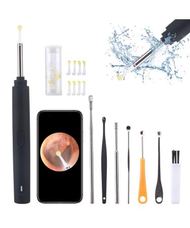 Ear Wax Removal Tool Camera  Smart Visual Ear Cleaner  1296P FHD Wireless Ear Otoscope with LED  IP67 Waterproof WiFi Ear Cleaning Kit with 8 Ear Pick for iPhone  iPad  Smart Phone